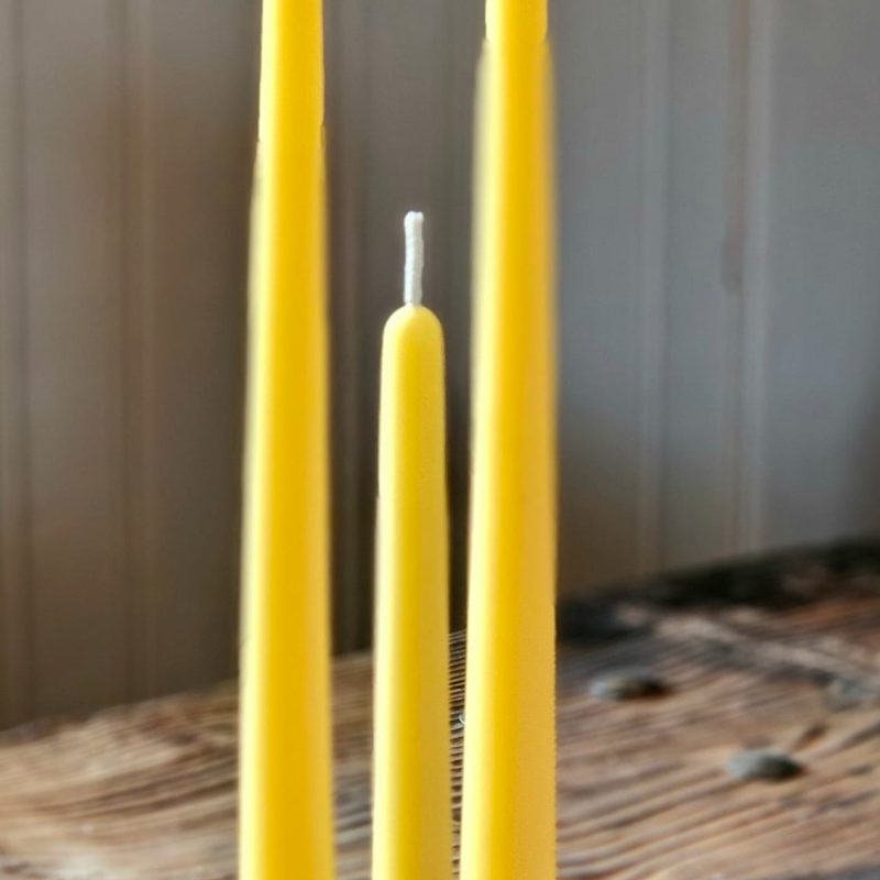 Antikklys av ren bivoks 6-pk