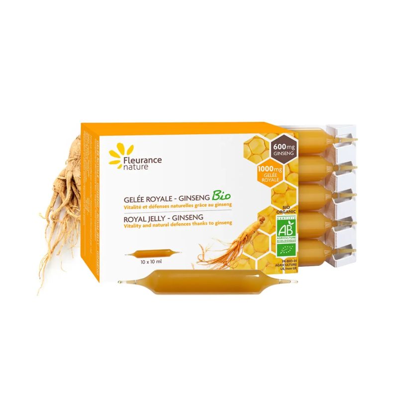 Økologisk Ginseng og dronninggelé ampuller